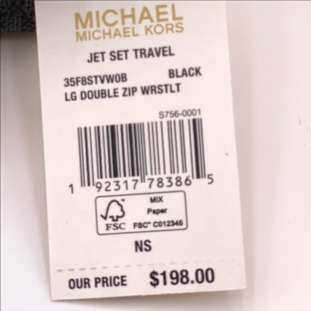 Michael Kors DoubleZip Wallet Wristlet Black